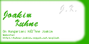 joakim kuhne business card